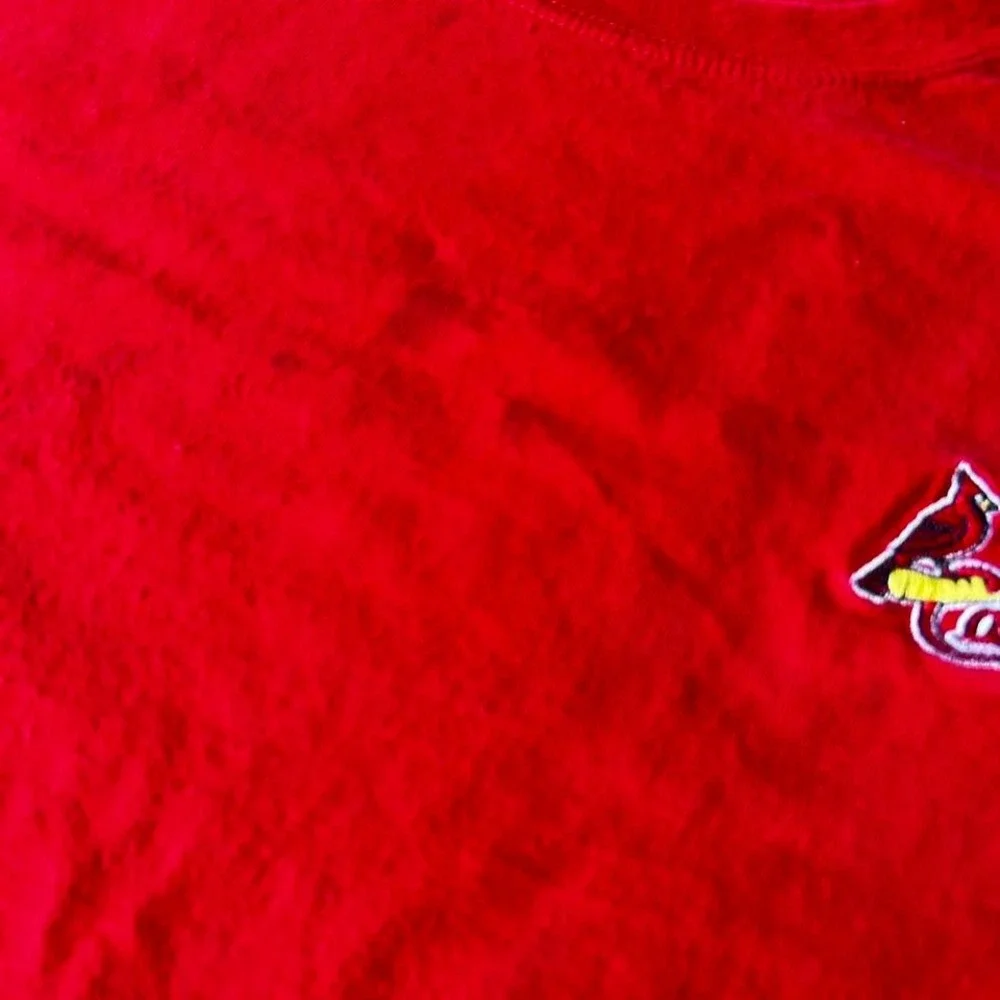 Vintage late 90s/2000s St. Louis cardinals Lee sport red embroidered  Tshirt - Picture 2 of 5